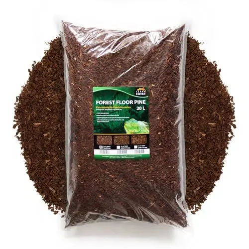Produktbild: Terra Exotica Forest Floor Pine 10/20 Liter in fein, mittel, grob - Pinienrinde als Einstreu für Terrarien - Terrarienbodengrund für Reptilien, Amphibien und Insekten (20 Liter, fein)