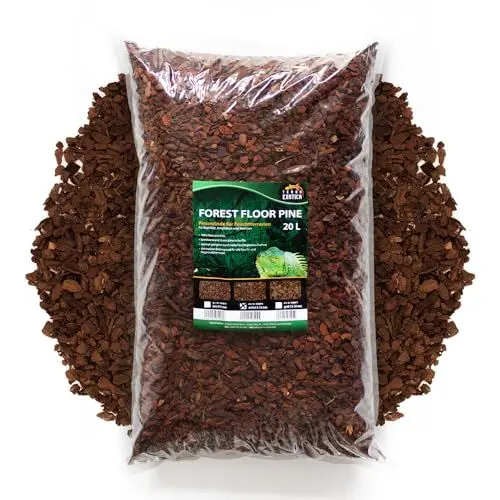 Produktbild: Terra Exotica Forest Floor Pine 10/20 Liter in fein, mittel, grob - Pinienrinde als Einstreu für Terrarien - Terrarienbodengrund für Reptilien, Amphibien und Insekten (20 Liter, mittel)