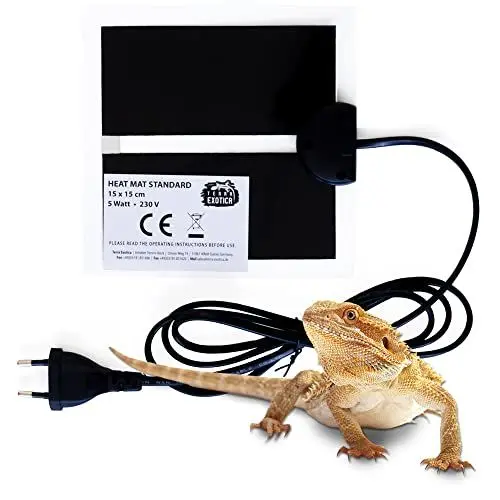 Produktbild: Terra Exotica Terrarium Heizmatte Standard 5 Watt, 15x15 cm - 5W, 7W, 14W, 20W, 28W, 35W, 45W - Wärmematte für Reptilien z.B. Schildkröten Schlangen Eidechsen