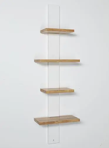 Produktbild: Terra Home Wandregal Esta, mit 4 Ablagen, Holz, Wandboard 122x33x15,5 cm,4 Regalbretter Ablage Schwebregal (Weiß)