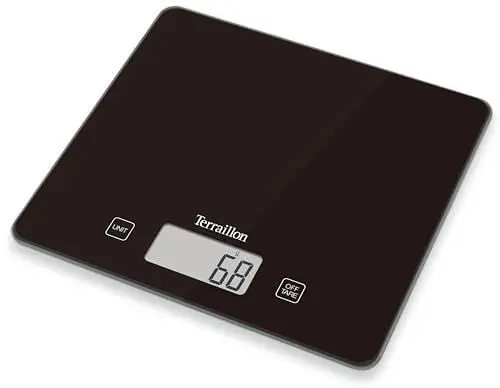 Produktbild: Terraillon Küchenwaage, Mit Tara-Funktion, Flüssigkeitsanzeige, Ultradünn, Bis 3 kg, T1040, Motiv Bakery