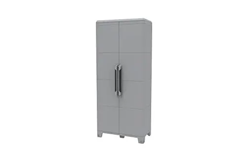 Produktbild: Terry, Transforming Modular 4, hoher multifunktionaler Schrank mit zwei Türen für drinnen und draußen - 78x43,6x184,40 cm