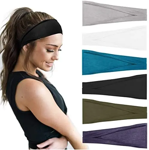 Produktbild: TERSE Stirnbänder Damen Stirnband Sport Haarbänder Elastisch Breit Haarreife für Frauen Yoga Workout Headbands