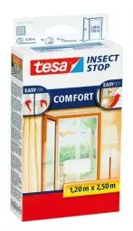 Produktbild: tesa Insect Stop COMFORT Fliegengitter für Türen - Insektenschutz Tür mit Klettband - Fliegen Netz ohne Bohren - Weiß (2 x 65 cm)120 cm x 250 cm, 55910-00020-00
