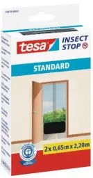 Produktbild: tesa Insect Stop STANDARD Fliegengitter für Türen - 2-tlg Insektenschutz Tür mit Klettband - Fliegen Netz ohne Bohren - Anthrazit, 2 x 65 cm x 220 cm