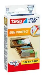 Produktbild: tesa Insect Stop Sun Protect Fliegengitter für Dachfenster - Insektenschutz mit Blend- & Sonnenschutz für Dach-Fenster - Fliegen Netz 120 cm x 140 cm