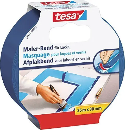 Produktbild: tesa Malerband für Lacke, 25m x 30mm, 56731-00002-01, Blau