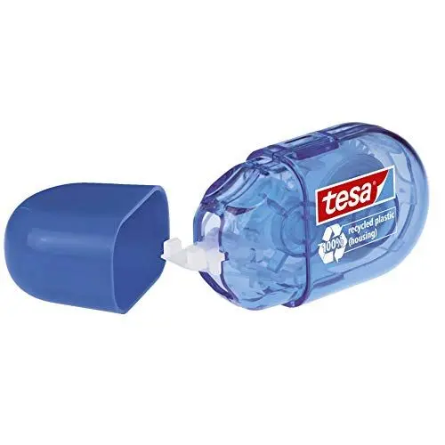 Produktbild: tesa Mini Korrekturroller ecoLogo - Band zur Korrektur auf Papier - Klein und ergonomisch - 6 m x 5 mm - Blau