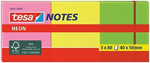 Produktbild: tesa Notizblätter, 3 x 80 Blätter