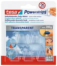 Produktbild: tesa Powerstrips DECO Haken SMALL - Klebehaken für Deko an Glas und Spiegel - bis zu 200 g Haltekraft