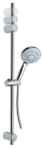 Produktbild: tesa SPAA Duschgarnitur (Stange, Schlauch, Kopf), verchromt, garantiert rostfrei, inkl. Klebelösung, 90cm
