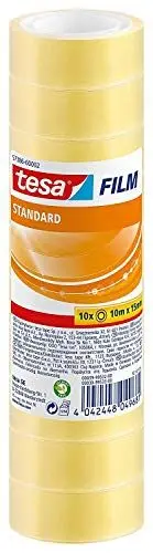 Produktbild: tesafilm standard - Transparentes Multifunktions-Klebeband für Heim- Schul- und Büroanwendungen - 10 m x 15 mm - 10er Pack