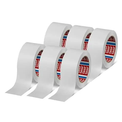 Produktbild: tesapack 4313 Papier Paketband im 6er Pack - Klebeband zum Verpacken von Paketen und Kartons - weiß - 6 Rollen je 50 m x 50 mm