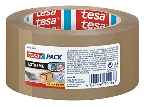 Produktbild: tesapack Extreme, Premium-Paketband, besonders klebstark und reißfest, ideal zum Verpacken und Bündeln schwerer Pakete und Objekte