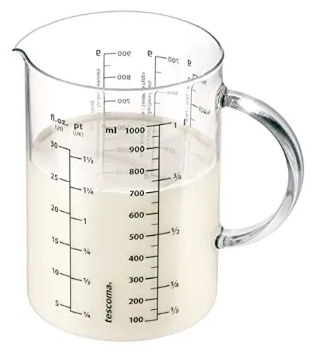 Produktbild: Tescoma Glas-Messbecher Delicia 1000ml, hitzebeständiges Borosilikatglas