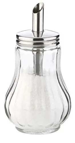 Produktbild: Tescoma Zuckerstreuer aus Glas Edelstahl, ideal für weißer/brauner Zucker, 150 Ml