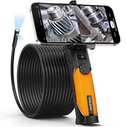 Produktbild: Teslong Dual Lens Endoskopkamera mit Licht, 1080P WiFi Endoskopkamera, Wasserdichtes Endoskop, Inspektionskamera Rohrkamera für iPhone, Android, Endoskop Kamera 5 Meter Abnehmbarem Halbstarrem Kabel