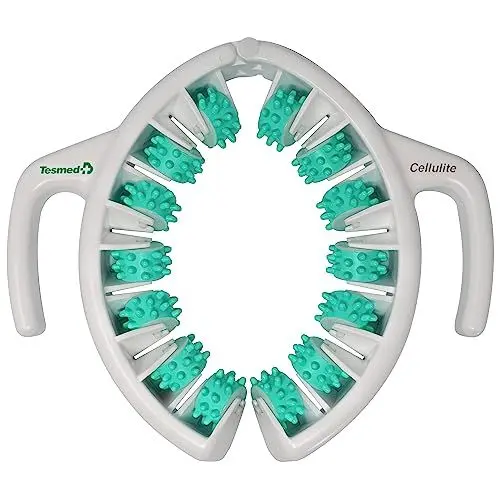 Produktbild: TESMED CELLULITE Manuelles Anti-Cellulite Massagegerät, Made in Italy, patentiert, mit mechanischer Dreifachwirkung und Rollen, die die Haut anheben, komprimieren und dehnen, Oberschenkel und Gesäß