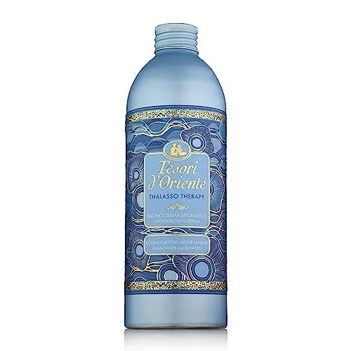 Produktbild: Tesori d'Oriente - Cremebad Thalasso Therapy, Schaumbad mit Extrakt aus Wasser der Fidschi-Inseln und Meeresalgen, reinigt die Haut und spendet Frische und Feuchtigkeit, 500 ml