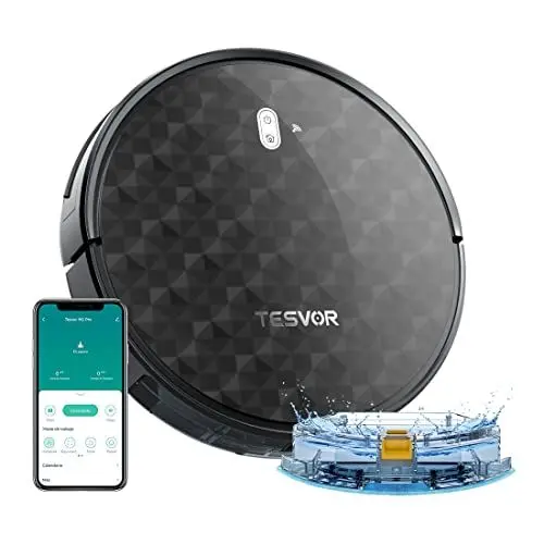 Produktbild: Tesvor M1 PRO Saugroboter mit 4000 Pa Leistung, kabelloser Saugroboter mit Raumkarte, optimiert für Tierhaare, Allergene, Glatte Teppiche, mit App für Alexa/Google
