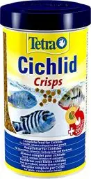 Produktbild: Tetra Cichlid Crisps - Fischfutter für Cichliden mit natürlichen Farbverstärkern, minimale Wasserbelastung, geeignet für Futterautomaten, 500 ml Dose