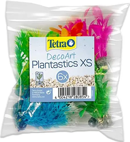 Produktbild: Tetra DecoArt Plantastics XS - künstliche Wasser-Pflanzen für das Aquarium, naturgetreue Nachbildung, 6 Stück