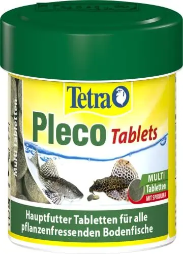 Produktbild: Tetra Pleco Tablets – Nährstoffreiches Fischfutter für alle pflanzenfressenden Bodenfische (z.B. Welse), 120 Tabletten Dose
