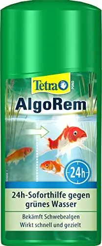 Produktbild: Tetra Pond AlgoRem - 24-Stunden-Soforthilfe gegen grünes Wasser im Gartenteich, bekämpft Schwebealgen, 500 ml