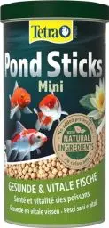 Produktbild: Tetra Pond Sticks Mini - Fischfutter für kleine Teichfische bis 15 cm, unterstützt gesunde Fische und klares Wasser im Teich, 1 L Dose