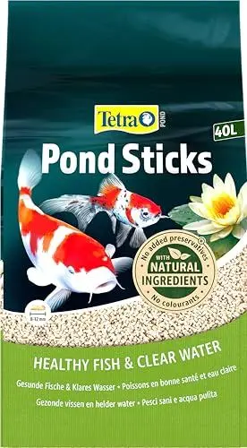 Produktbild: Tetra Pond Sticks - Fischfutter für alle Teichfische, unterstützt gesunde Fische und klares Wasser im Teich, 40 L Beutel