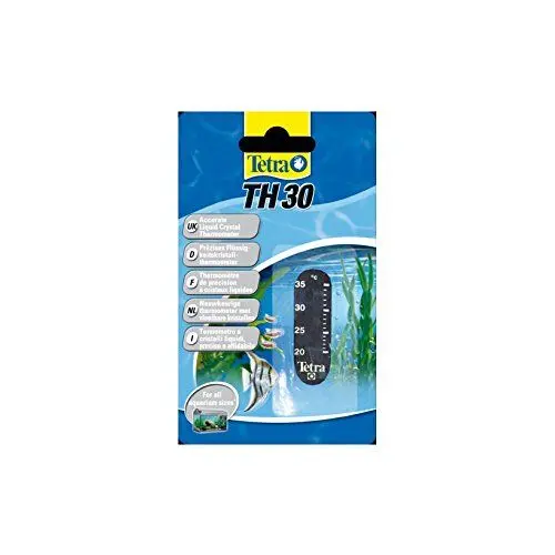 Produktbild: Tetra TH 30 Aquarienthermometer, präzises Flüssigkeitsthermometer zur Befestigung außen auf der Aquarienscheibe, 1 Stück (1er Pack)
