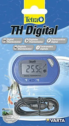 Produktbild: Tetra TH Digital Aquarium Thermometer - für alle Aquariengrößen, einfache und sichere Messung der Wassertemperatur im Aquarium, 1 Stück (1er Pack)
