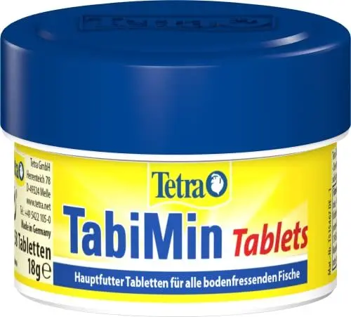 Produktbild: Tetra Tablets TabiMin - Tabletten Fischfutter für alle Bodenfische, z.B. Welse, Schmerlen oder bodengründelnde Barben, 58 Tabletten Dose