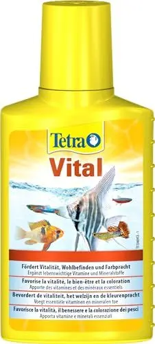 Produktbild: Tetra Vital - fördert Vitalität, Wohlbefinden und Farbpracht bei Fischen, ergänzt lebenswichtige Vitamine und Mineralstoffe, 100 ml Flasche