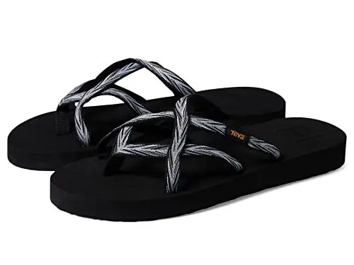 Produktbild: Teva Damen Olowahu Womens Flipflop, Palms Black/White, 41 EU