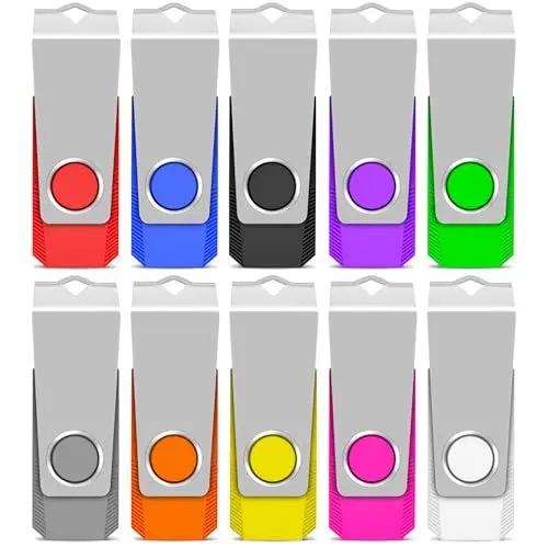 Produktbild: TEWENE USB Stick 2GB 10 Stück Set,USB Speicherstick Flash Drive Memory Stick,High Speed USB 2.0 Mehrfarbig Rotate.