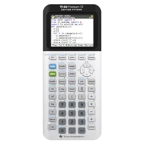 Produktbild: Texas Instruments TI-83 PREMIUM CE EDITION PYTHON Grafikrechner (nur mit französischer Anleitung und Sprache)