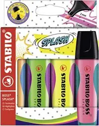 Produktbild: STABILO - Textmarker - BOSS SPLASH - 4er Pack - gelb, orange, grün, pink