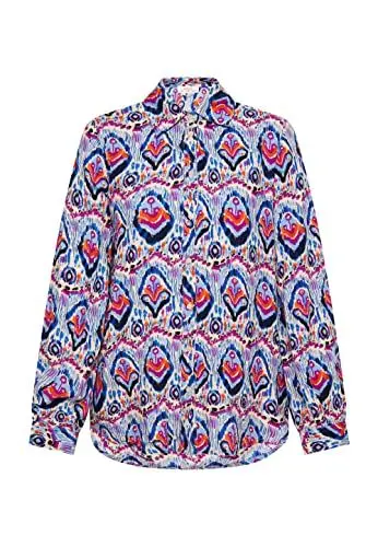 Produktbild: TEYLON Damen Bluse 15926506-TE01, BLAU MEHRFARBIG, XXL
