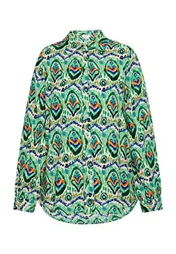 Produktbild: Jika Damen Bluse 15926506-JI01, GRÜN MEHRFARBIG, XL