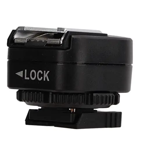 Produktbild: Blitzschuh-Adapter mit Zusätzlichem PC-Synchronisationsanschluss A73 Kamerablitz Speedlite, Stecker-auf-Buchse-Adapter, Passend 1/4