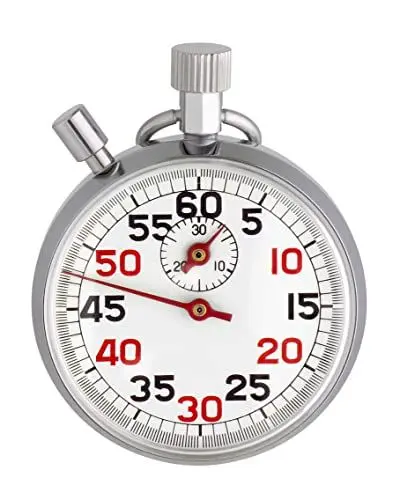 Produktbild: TFA Dostmann Mechanische Stoppuhr aus Edelstahl, 38.1022, zur Zeitmessung, für Sportarten (100m Lauf, Schwimmen, Sprints) geeignet