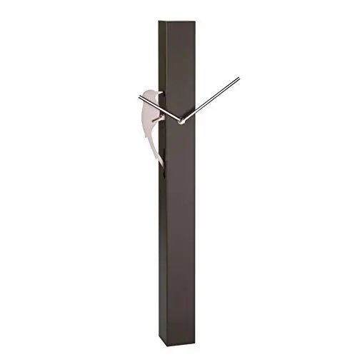 Produktbild: TFA Dostmann Analoge Pendeluhr Picus, 60.3062.08, modern, Quarzuhrwerk, roségoldener Vogel, Dunkelbraun, (L) 246x (B) 75 x (H) 653 mm