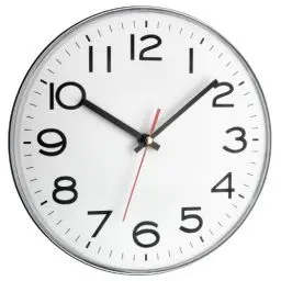 Produktbild: TFA Dostmann Analoge Wanduhr, 60.3017, Quarzuhr mit großen Ziffern, Küchenuhr, modern, tickend, weiß, 28cm
