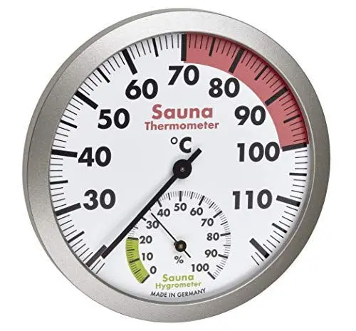 Produktbild: TFA Dostmann Analoges Sauna-Thermo-Hygrometer, hitzebeständige Materialien, Temperatur, Luftfeuchtigkeit,L 120 x B 37 x H 120 mm