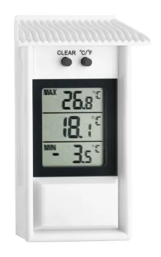 Produktbild: TFA Dostmann Digitales Maxima-Minima-Thermometer, wetterfest, für innen oder außen geeignet, L 81 x B 31 x H 132 mm
