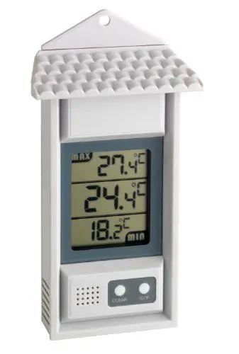 Produktbild: TFA Dostmann Digitales Thermometer für innen oder Außen, 30.1039, wetterfest, Höchst-und Tiefwerte, L 81 x B 30 x H 150 mm