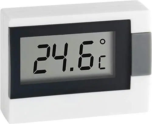 Produktbild: TFA Dostmann Digitales Thermometer, vielseitig einsetzbar, Innentemperatur, Raumklima, weiß, L 54 x B 16 (30) x H 39 mm