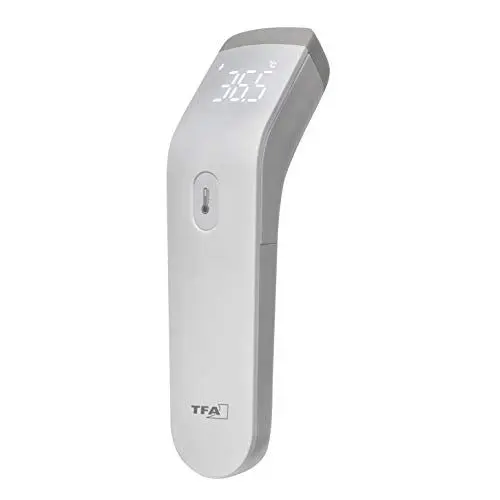 Produktbild: TFA Dostmann Infrarot Fieberthermometer,15.2025.02, Stirnthermometer, kontaktlos, hygienisch, schnelle Messung, weiß
