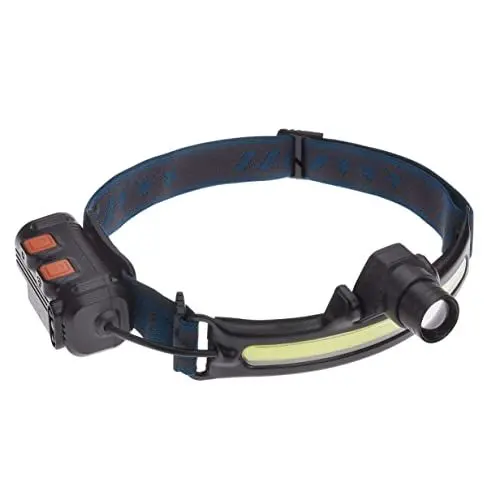 Produktbild: TFA Dostmann Kopflampe LED Lumatic Head, 43.2038.01, wiederaufladbar, superhell, Stirnlampe zum Angeln, Joggen, Handwerken, Camping, spritzwassergeschützt, schwarz